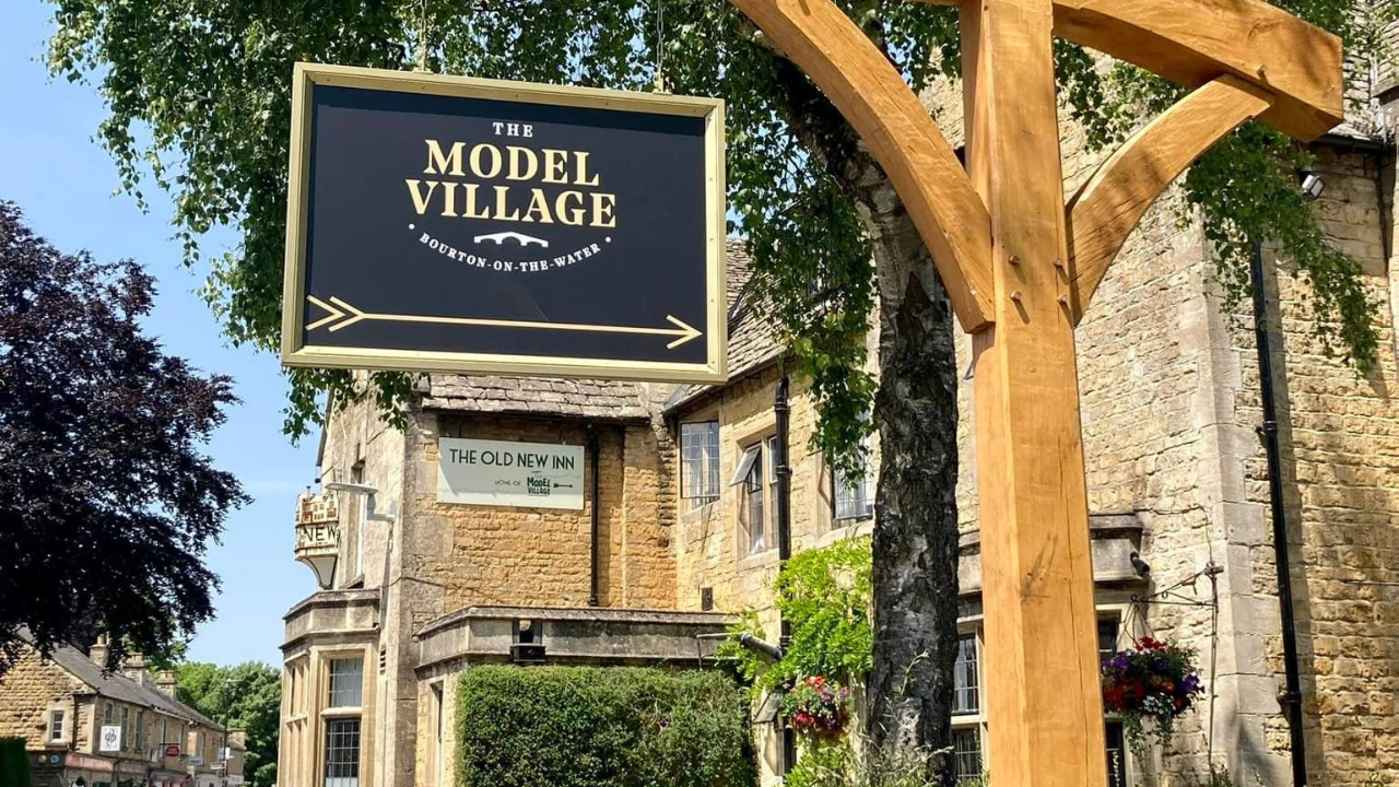 Sign for the Model Village, Bourton-on-the-Water